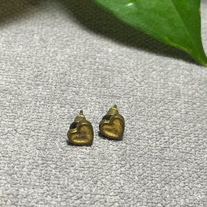 Cute Gold Heart Stud Earrings